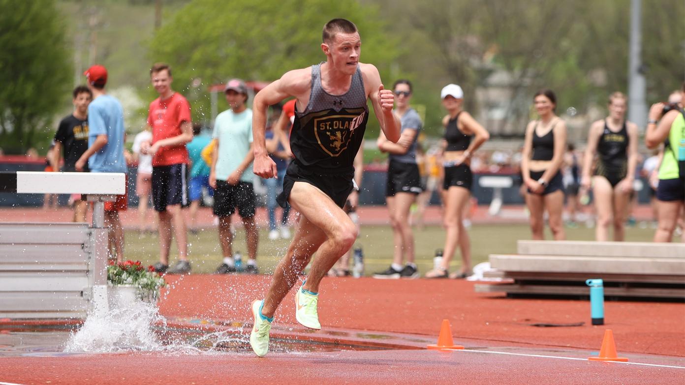 An athlete running in full speed